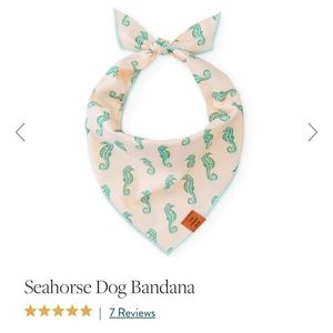 Foggy Dog Seahorse Dog Bandana, Size L, NWT